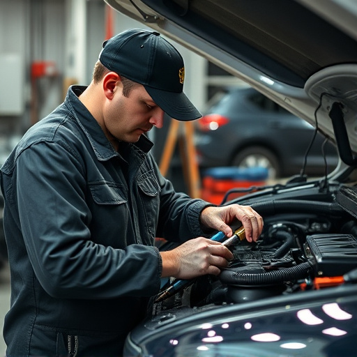 auto technician working