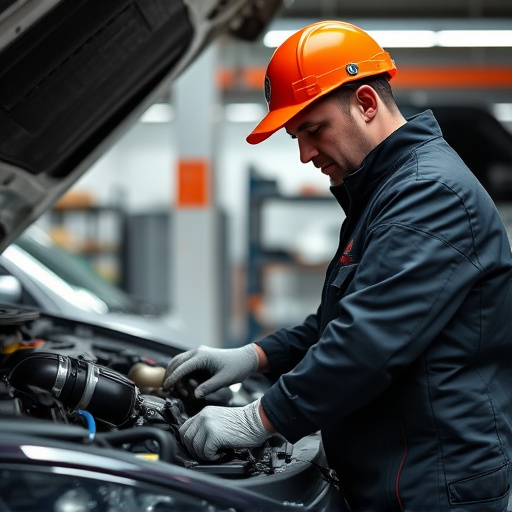 auto technician working