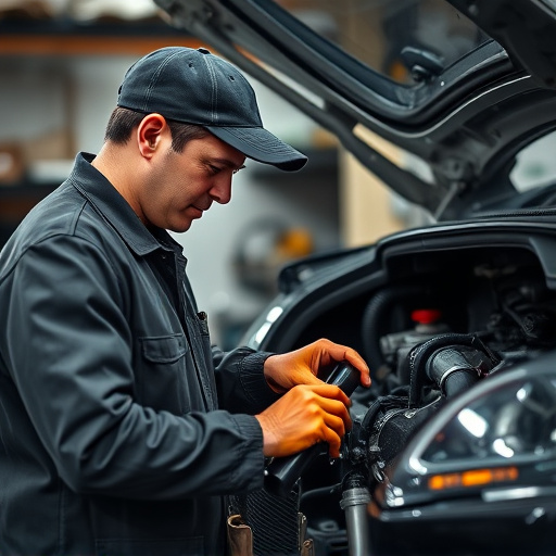 auto technician working
