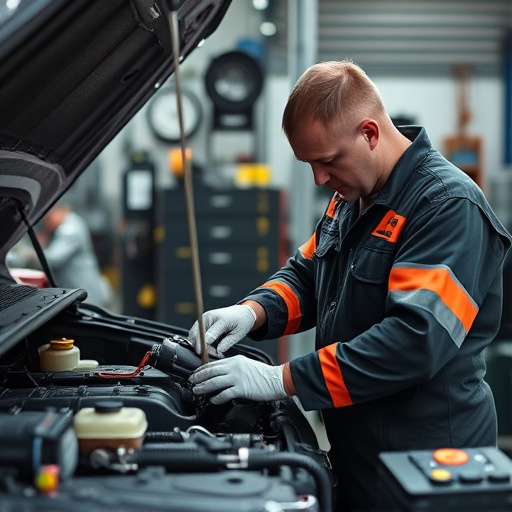 auto technician working