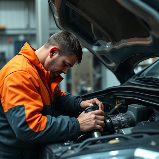 auto technician working