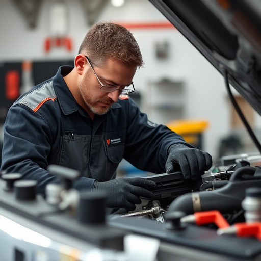 auto technician working