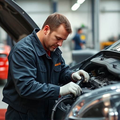 auto technician working