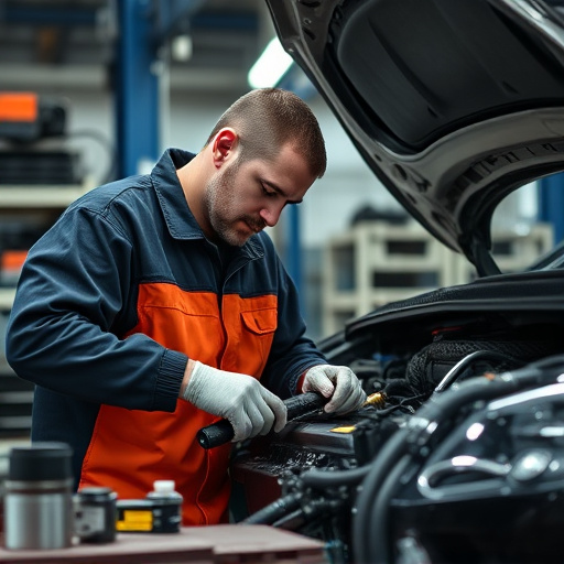 auto technician working