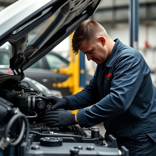 auto technician working