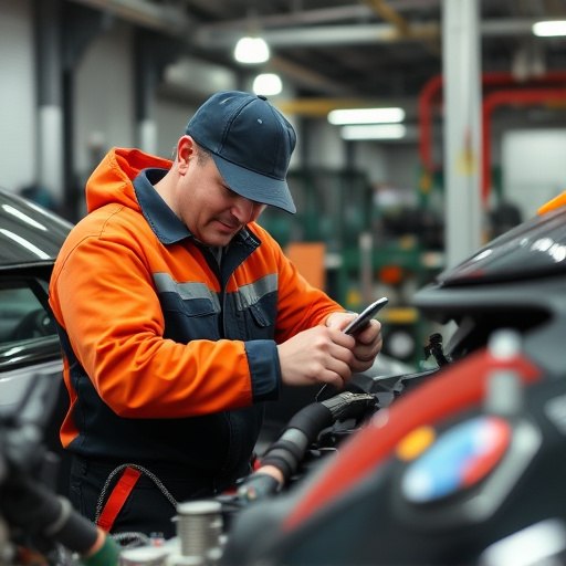 auto technician working