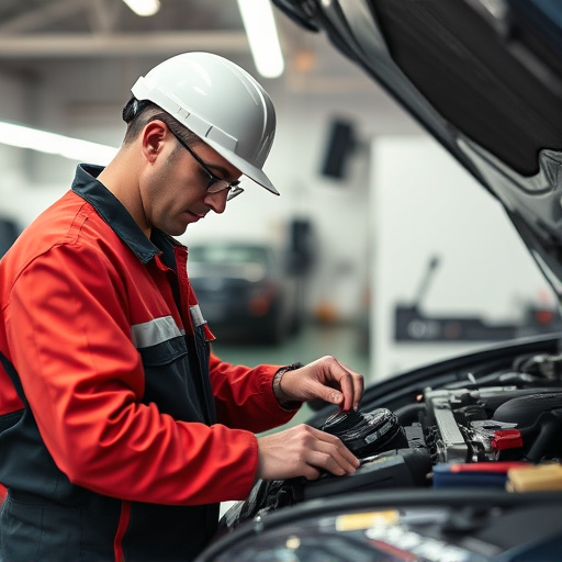 auto technician working