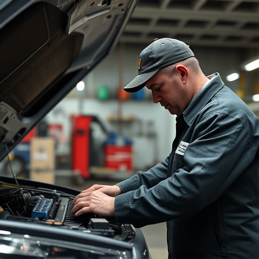 auto technician working