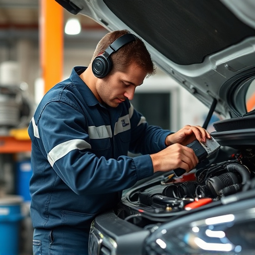 auto technician working