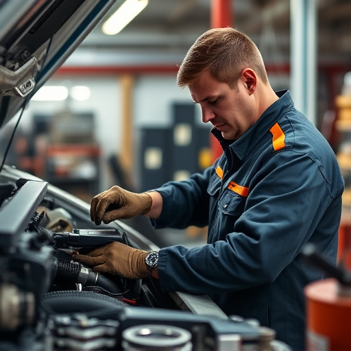 auto technician working