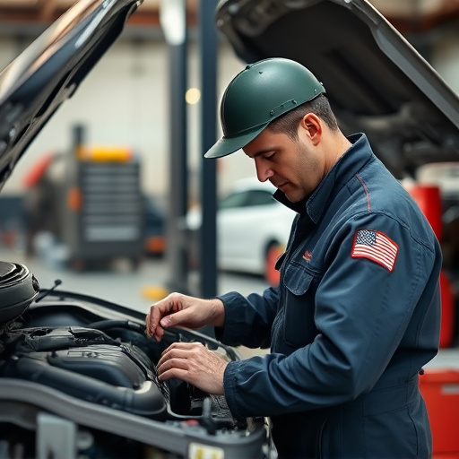 auto technician working