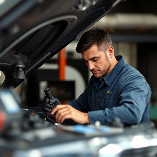 auto technician working