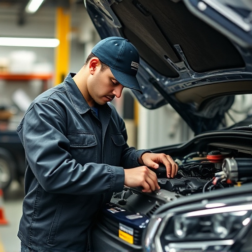 auto technician working