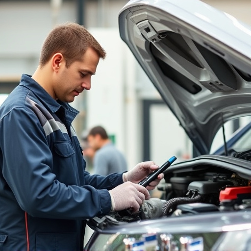 auto technician working