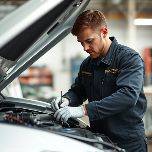 auto technician working