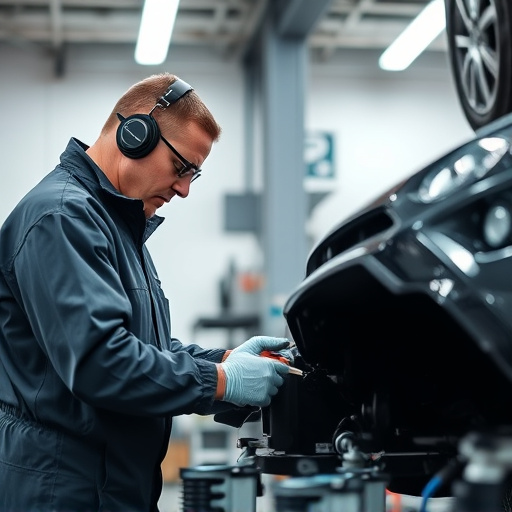 auto technician working