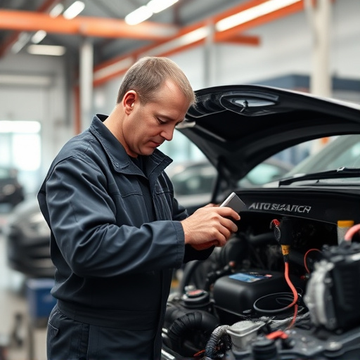 auto technician working