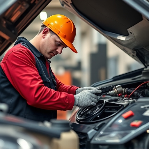 auto technician working