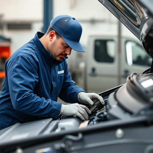 auto technician working