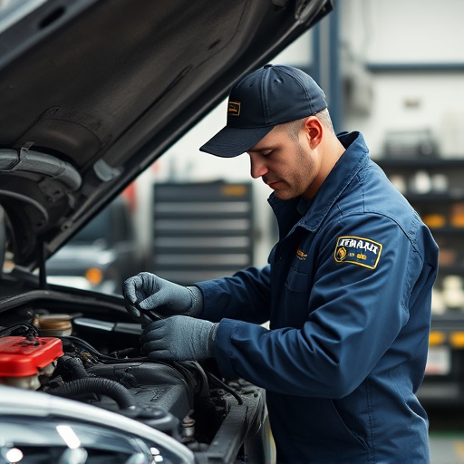 auto technician working