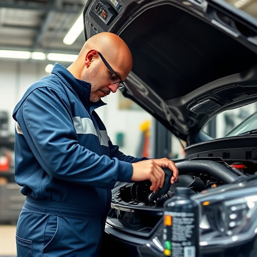auto technician working