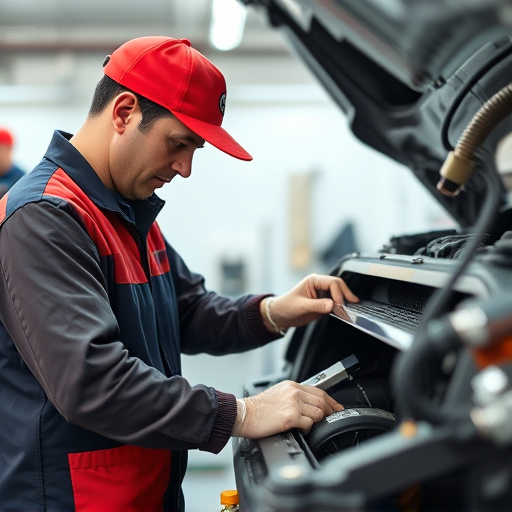 auto technician working