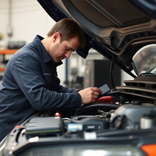 auto technician working
