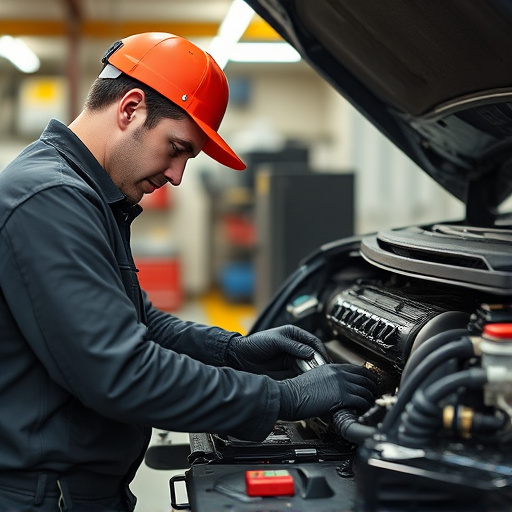 auto technician working