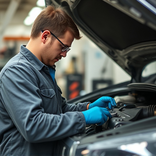 auto technician working