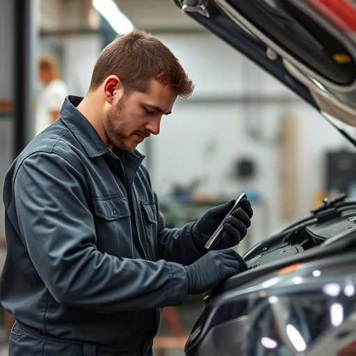 auto technician working