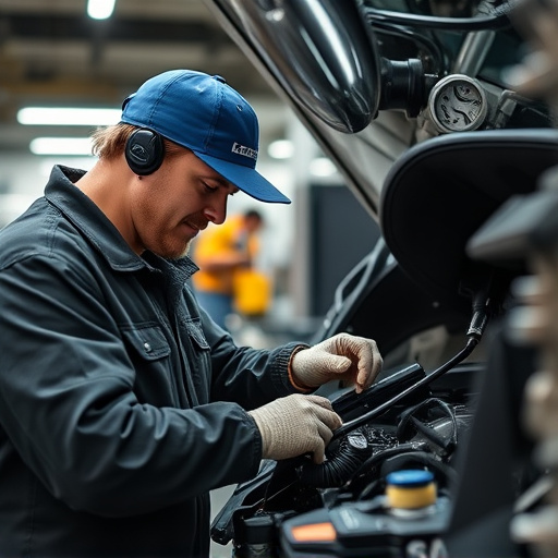 auto technician working