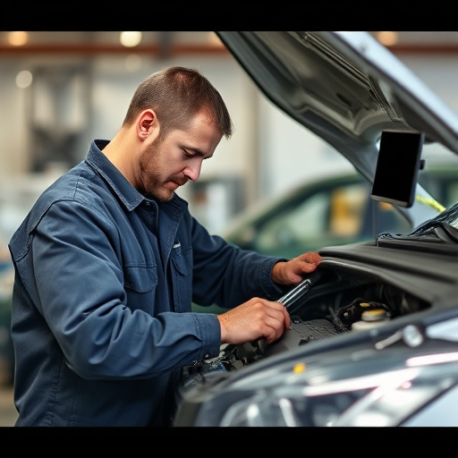 auto technician working