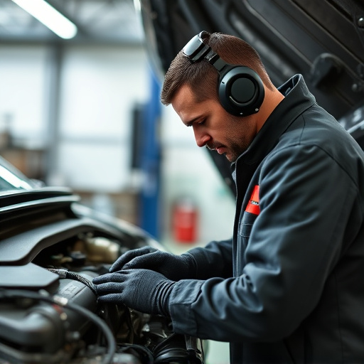 auto technician working