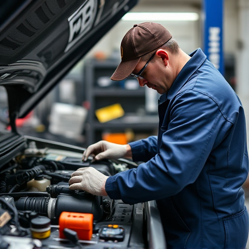 auto technician working