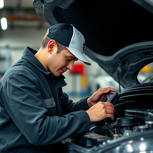 auto technician working