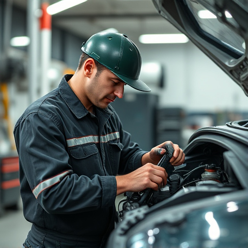 auto technician working