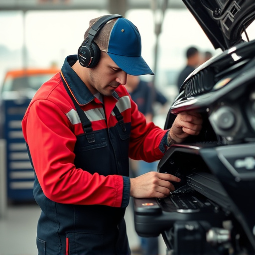 auto technician working