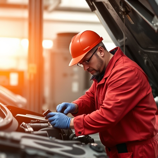auto technician working