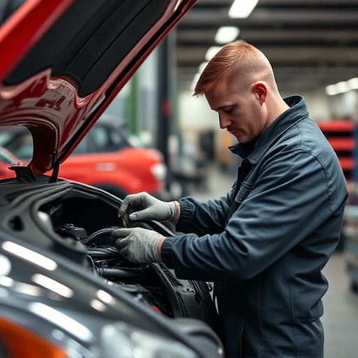 auto technician working