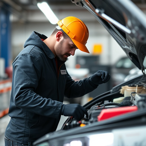 auto technician working