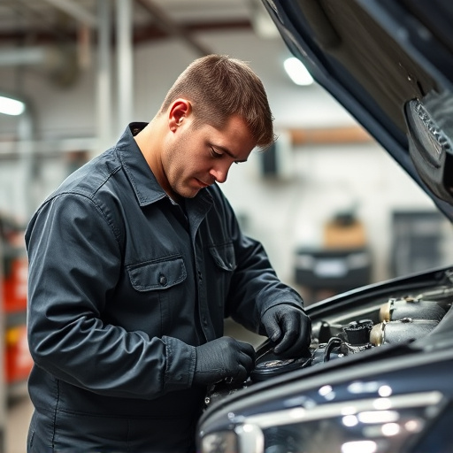 auto technician working