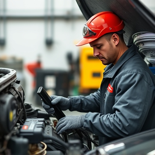 auto technician working