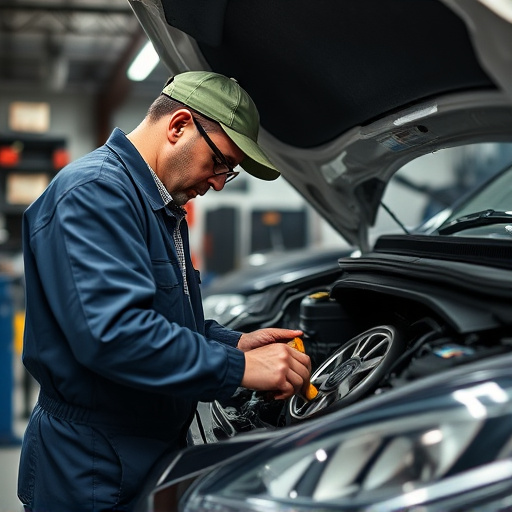 auto technician working
