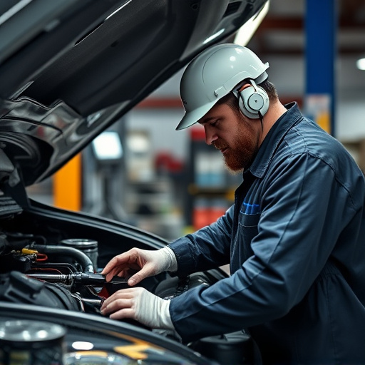 auto technician working