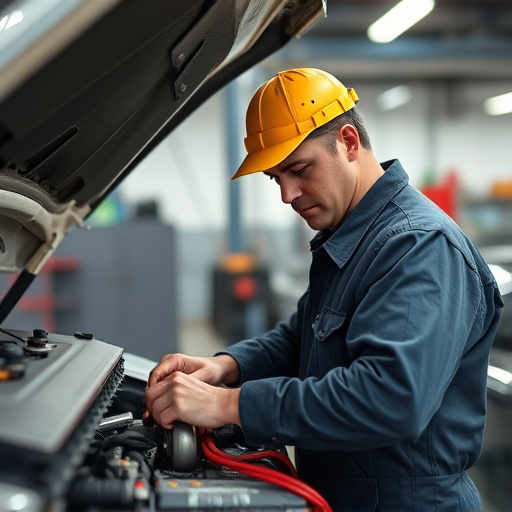 auto technician working
