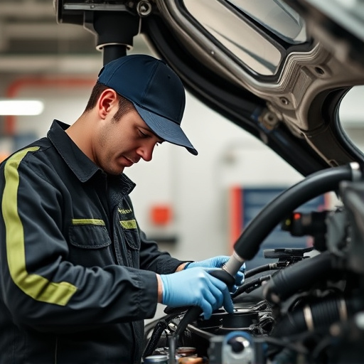 auto technician working