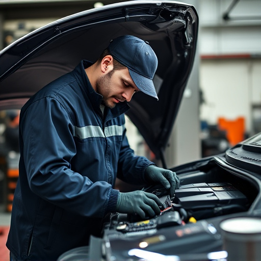 auto technician working