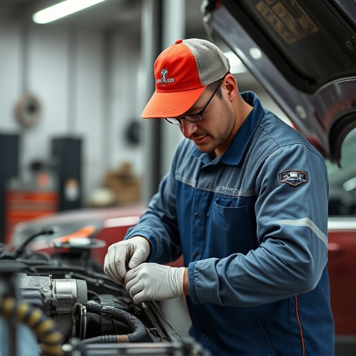 auto technician working