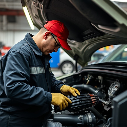 auto technician working