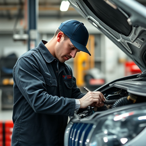 auto technician working
